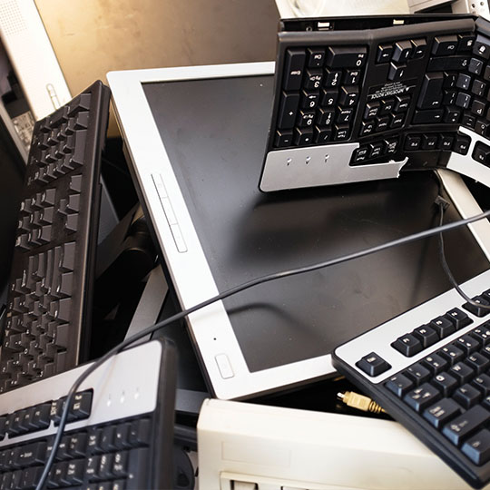 e-waste computer keyboard